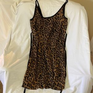 Vintage dawn joy Leopard Dress with tie back size 5/6